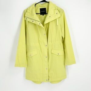 Talbots Spring Rain Coat Chartreuse Green Jacket Parka Size‎ XS